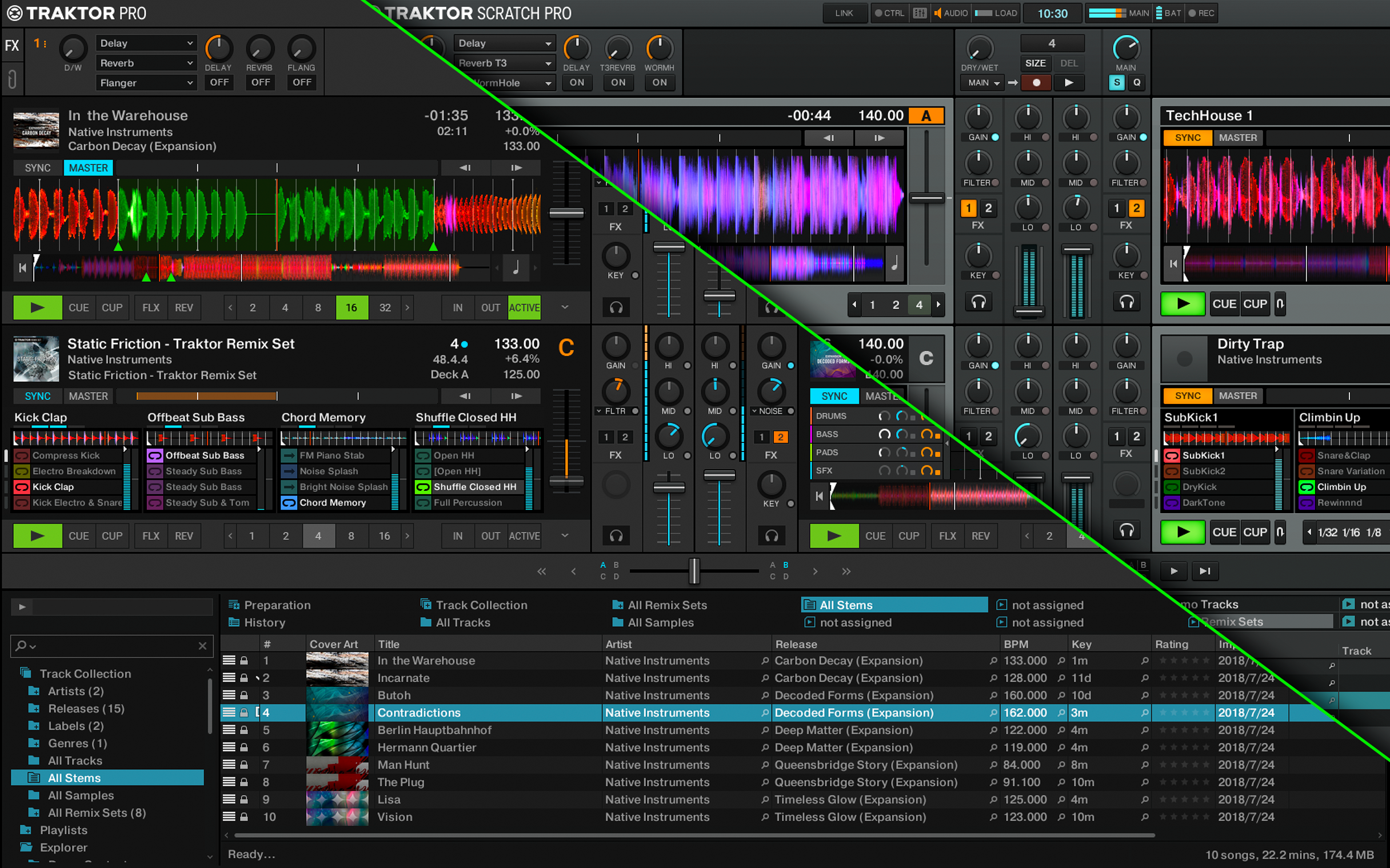 Traktor Pro Only Playing One Audio Channel